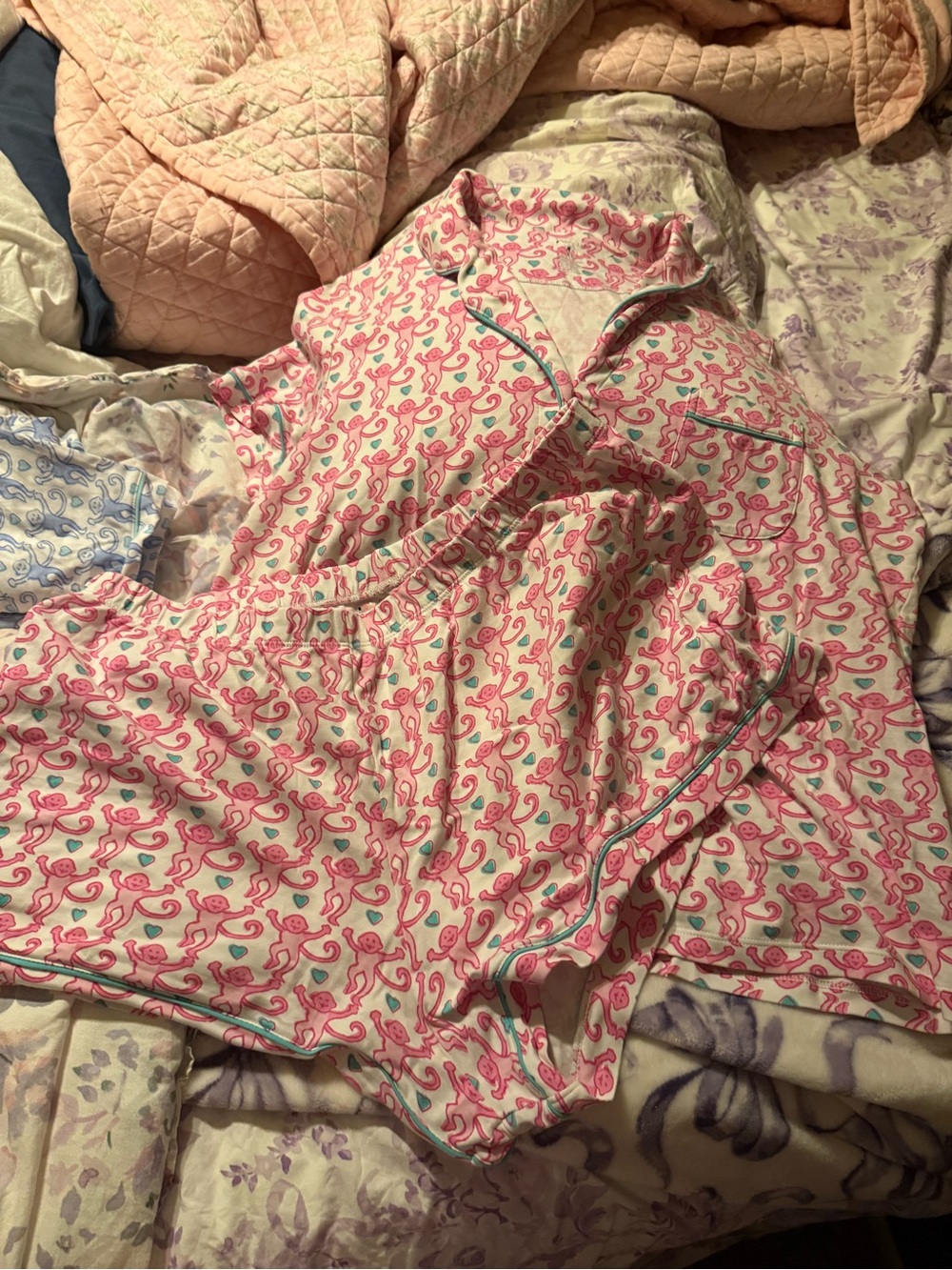 Roller Rabbit Pink & Teal money print xl